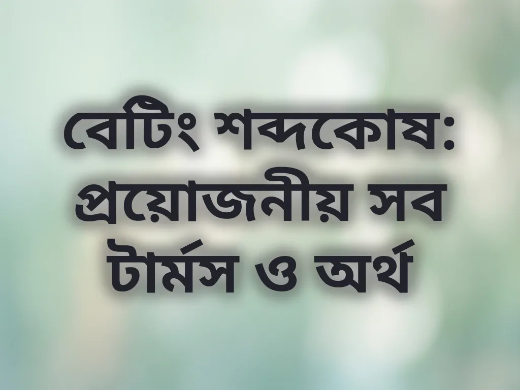 বেটিং শব্দকোষ